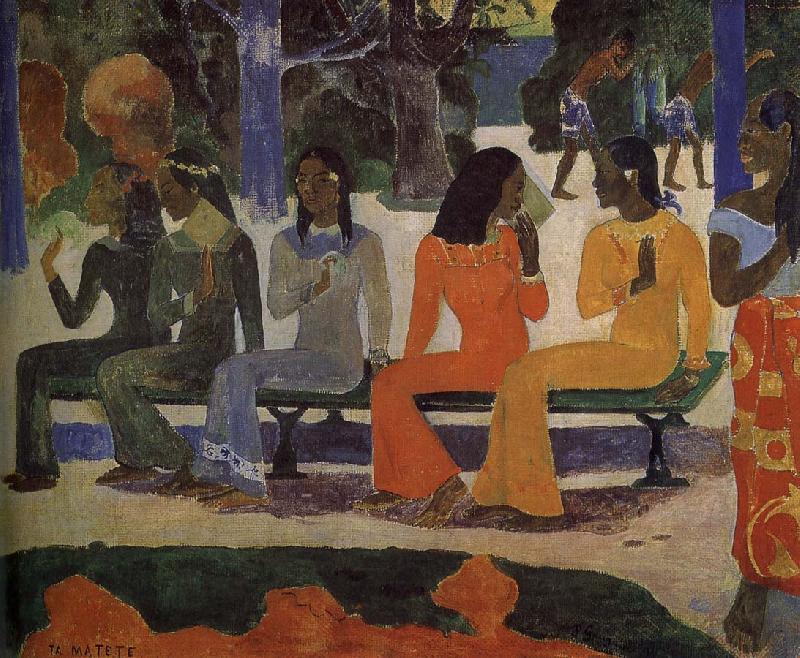 Paul Gauguin Market Sweden oil painting art